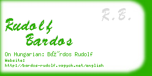 rudolf bardos business card